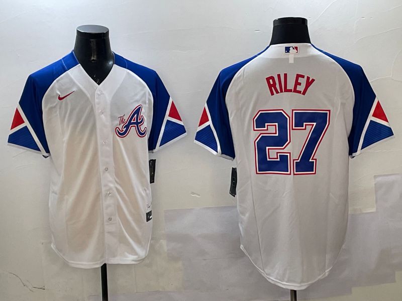Men Atlanta Braves #27 Riley White City Edition 2025 Nike MLB Jersey style 1->atlanta braves->MLB Jersey